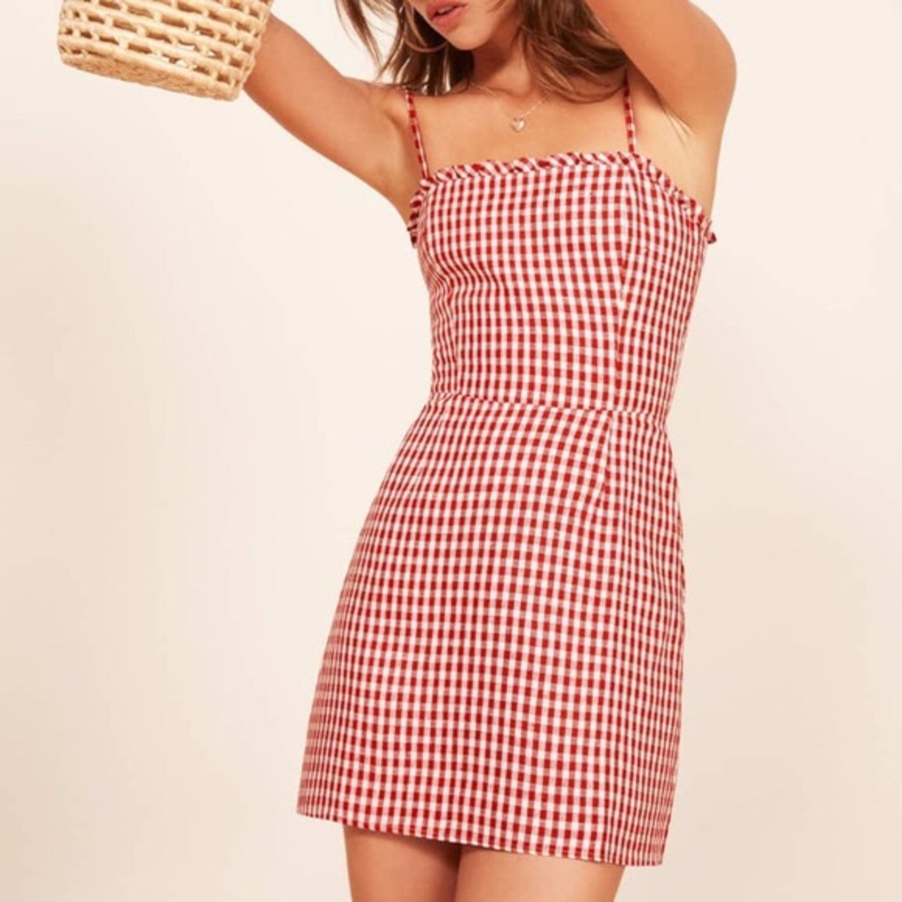 Short Dress - Reformation - Gingham Print